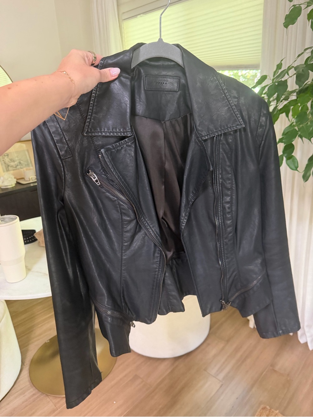 Blank NYC Faux Leather Moto Jacket - Women Medium